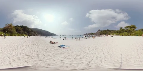 360VR Beach Similan No.8 at Similan national park in Andaman Sea, Thailand. Video stock 87555816