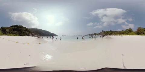 360VR Beach Similan No.8 at Similan national park in Andaman Sea, Thailand. Stock Footage 87599061