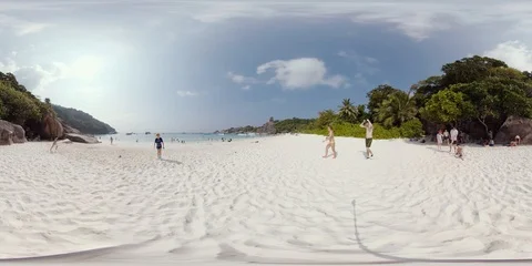 360VR Beach Similan No.8 at Similan national park in Andaman Sea, Thailand. Stock Footage 87599093