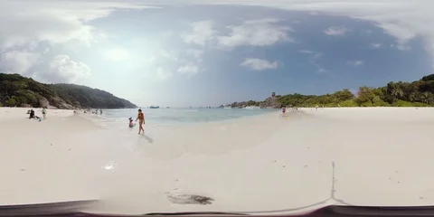 360VR Beach Similan No.8 at Similan national park in Andaman Sea, Thailand. Stock-Footage 87601199