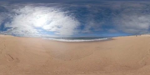 360VR beach with young man 動画素材 96484843