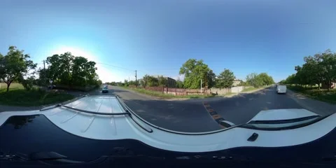 360VR car driving on the road Stock Footage 167291981