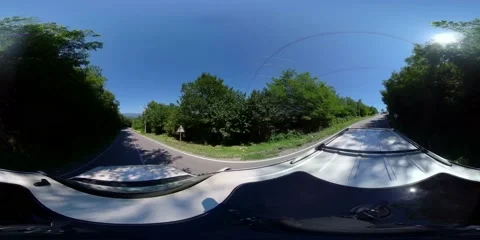 360VR car driving on the road Stock Footage 167795423