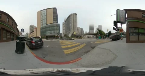 360VR - Cloudy Chinatown Intersection, San Francisco 4 Stock Footage 138474200