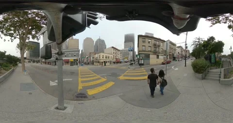 360VR - Cloudy Chinatown Intersection, San Francisco 5 Stock Footage 138474431
