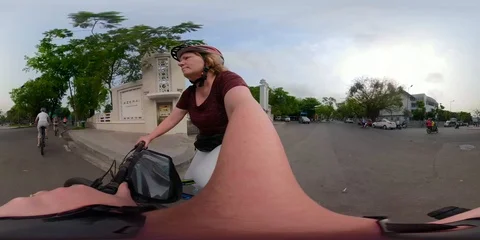 360VR Cycling in Hue Video stock 107344299