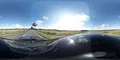 360VR Driving a beautiful sunny low mountain range landscape and villages 4k 4k or 4k+ Resolution