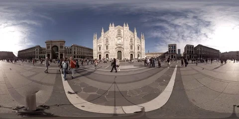 360VR Duomo di Milano Stock Footage 91680941