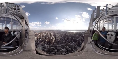 360VR Empire State Building View Stock Footage 88952233