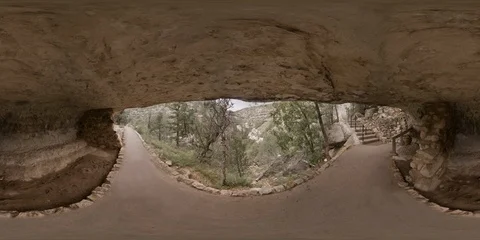 360VR equirectangular inside small shallow cave Video stock 116351631