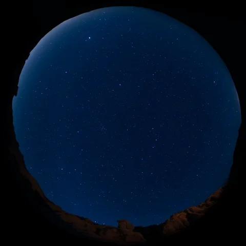 360VR Fulldome Milky Way Time Lapse Rocky Canyon Mojave Desert 01 스톡 동영상 106985038