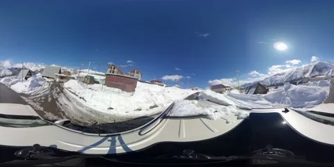 360VR Gudauri in winter, Georgia Stock Footage 167616250