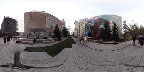 360VR High Line Park, NYC Stock Footage 92726340