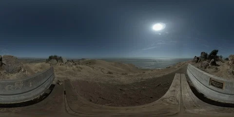 360VR hilltop view of lake Stock Footage 115984774