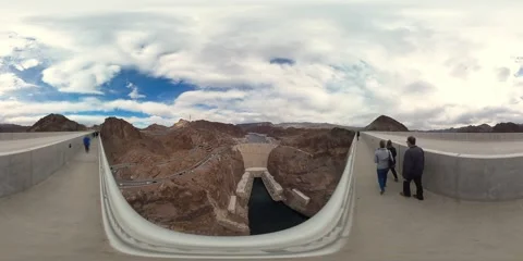 360VR Hoover Dam engineering marvel on the Nevada Arizona border Stock Footage 281102579