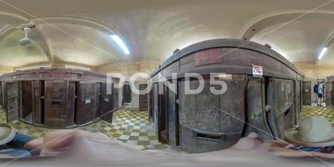 360VR inside Tuol Sleng S21 Prison in Phnom Penh Vietnam Stock Photos