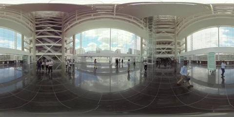 360Vr Interior View Of Government Financial Management Platform During Lunch Stock Footage