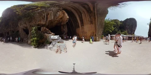 360VR James Bond island near Phuket in Thailand. Stock Footage 87417841