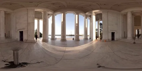 360VR Jefferson Memorial Stock Footage 92725632