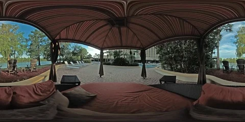 360VR Lakeside Hotel in Florida Stock Footage 108082920