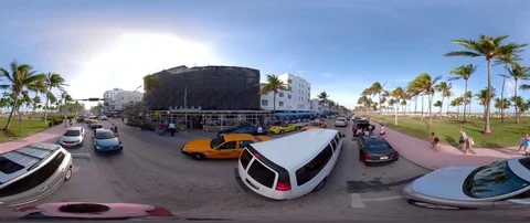 360vr Miami Beach equirectangular spherical video Stock Footage 85155631