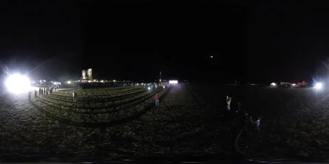 360VR of NASA SLS rocket launch; Artemis 1 mission to moon, from Cape Canaveral Stock Footage 236332558
