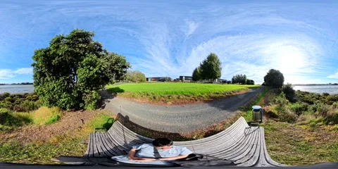 360VR Panorama - Highbrook Park Open Field, Auckland, New Zealand, Sunny Day Stock Footage 332760559
