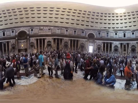 360/VR Pantheon Interior Rome Stock Footage 78639456