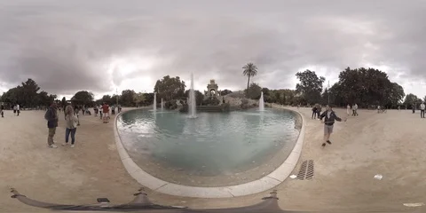 360VR Parc de la Ciutadella, Barcelona Stock Footage 91770331