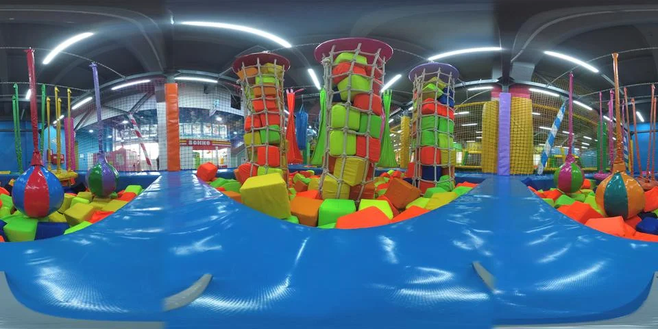 360VR Photo Childrens Kids Game Complex Park Playing Room Amusement 05 Stock Photos