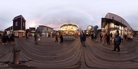 360VR Pier 39 Stock Footage 92725750