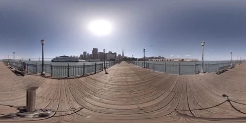 360VR Pier 7 Stock Footage 92725635