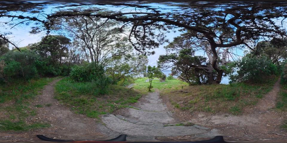 360VR Point Halswell Monument - Equirectangular View Stock-Fotos