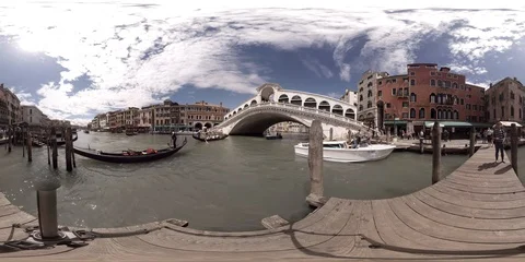 360VR Rialto Bridge, Venice Stock Footage 91726451