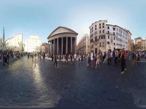 360/VR Rome Pantheon Stock Footage 78639188