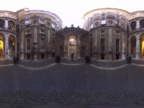 360/VR Rome Statues Stock Footage 79225372