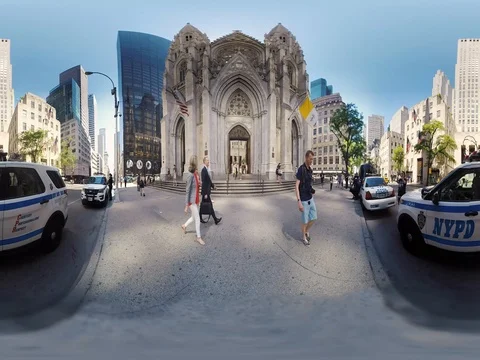 360/VR Saint Patrick Cathedral NYC 360 Stock Footage 78548144
