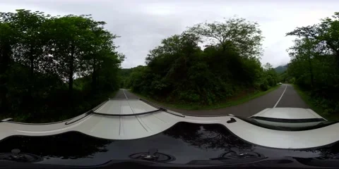 360VR shooting an asphalt road in cloudy weather Stock Footage 167282972