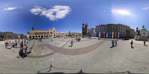 360VR The soap bubbles games in Krakow Stock Footage 78915164