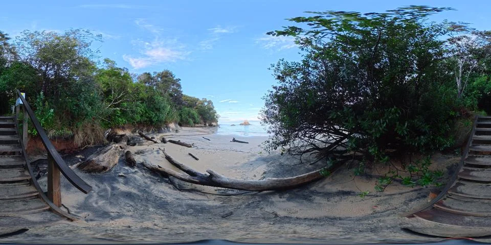 360VR Split Apple Rock Landmark - High Resolution VR Foto stock