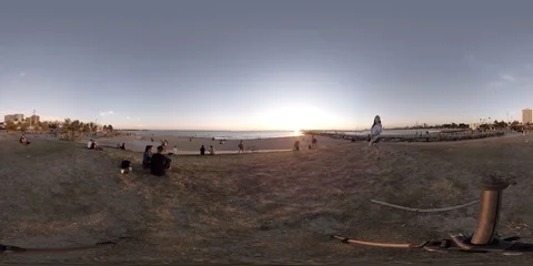 360VR St Kilda Beach Stock Footage 92725466