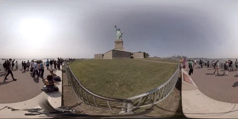 360VR Statue of Liberty Stock Footage 92726077