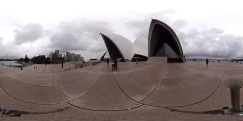 360VR Sydney Opera House Stock Footage