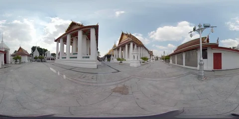 360VR Temple in Bangkok Stock Footage 90095391