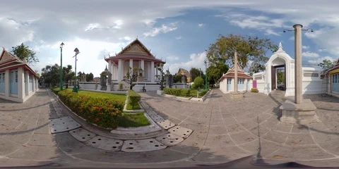 360VR Temple in Bangkok Stock Footage 90109182