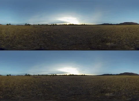 360VR time lapse, Flagstaff open field sunset, 6K 3D Vidéo 82880233