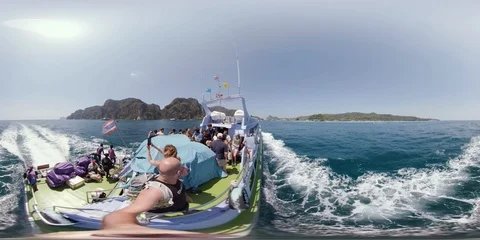 360VR Timelapse, panorama of island Phi Phi, Thailand Stock Footage 87933744