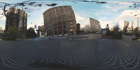 360Vr timlepase video of flatiron district in New York Video stock 70876145