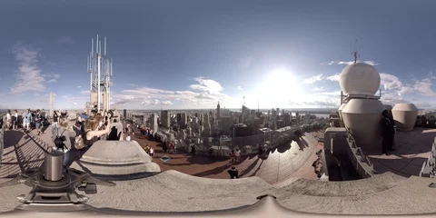 360VR Top of the Rock, NYC Stock Footage 88952232