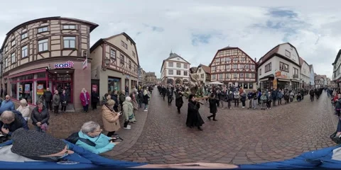 360VR, Traditional Good Friday Procession, Passion of Christ, Lohr, 04/03/2026 Video stock 332239490